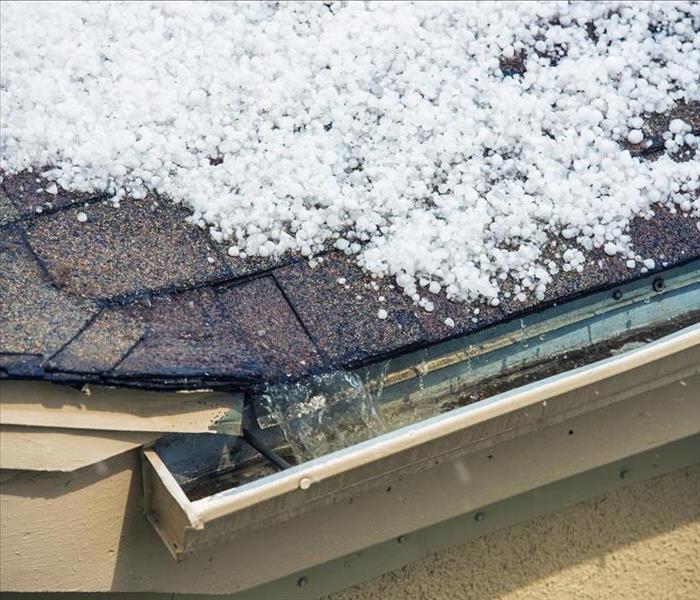 Image of roof with hail
